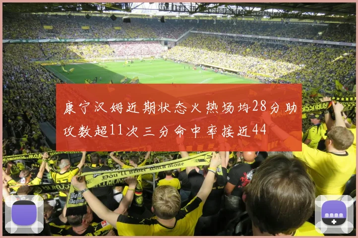 康宁汉姆近期状态火热场均28分助攻数超11次三分命中率接近44